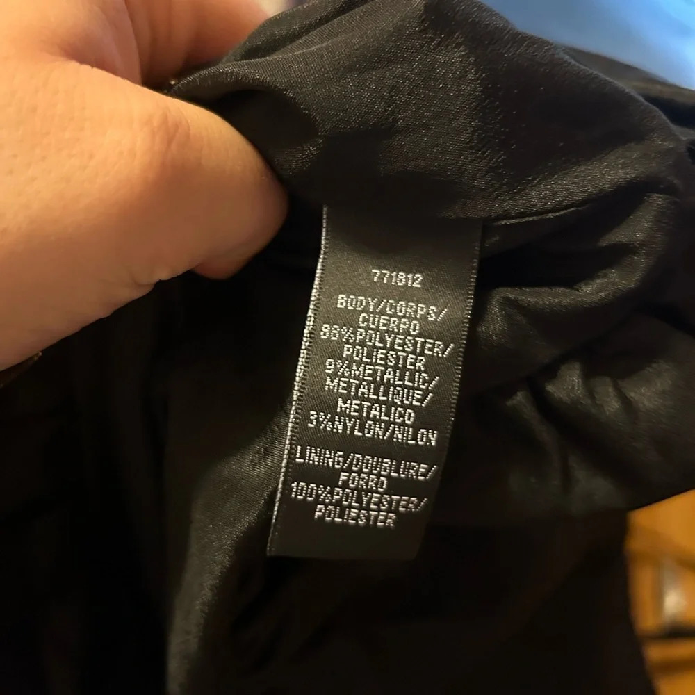 NWT CYNTHIA ROWLEY FLORAL METALLIC RUFFLE DRESS - Picture 4 of 4